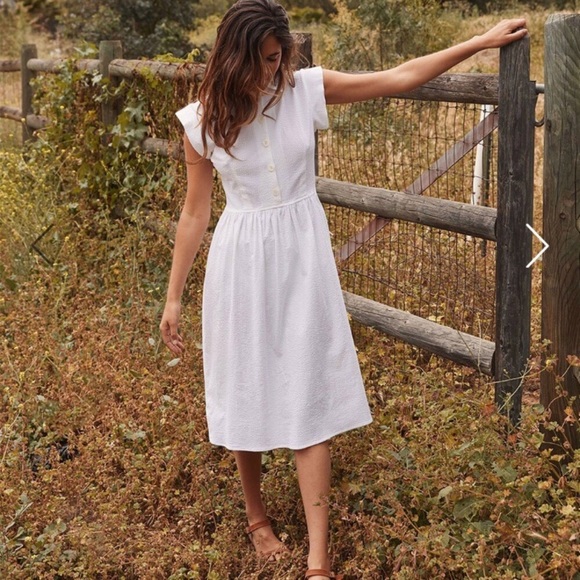 Christy Dawn Dresses & Skirts - Christy Dawn Piper Dress in White Seersucker